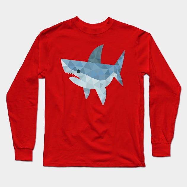 Triangle Shark Long Sleeve T-Shirt by pasquale